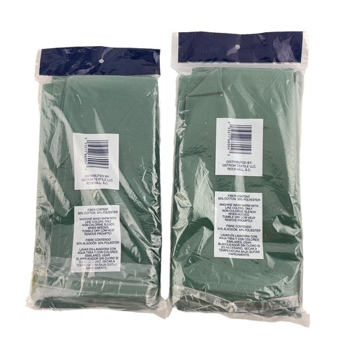 Ostrow Textiles 8 Dinner Napkins Luxury Cloth Moss Green 18 x 18 in. - Picture 3 of 5