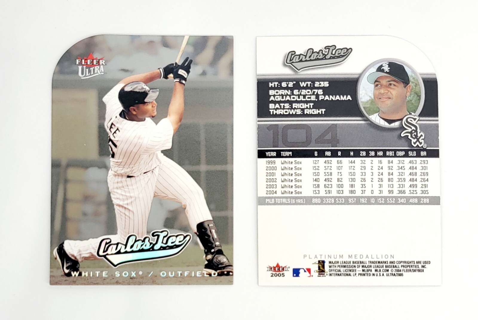 MINT PLATINUM MEDALLION DIE-CUT 2005 Ultra Carlos Lee 104 White Sox CHICAGO MLB 