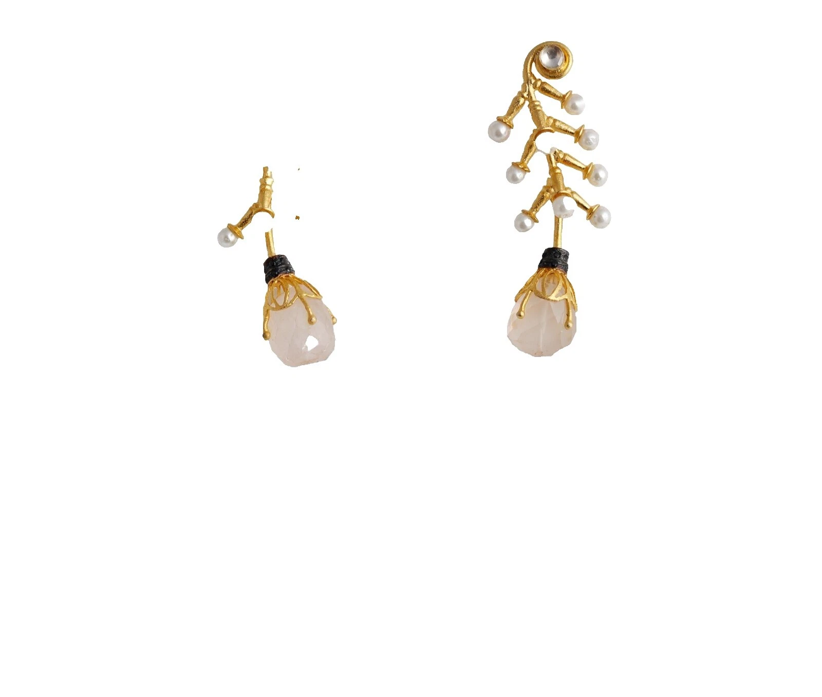 Pendientes artesanales de cuarzo