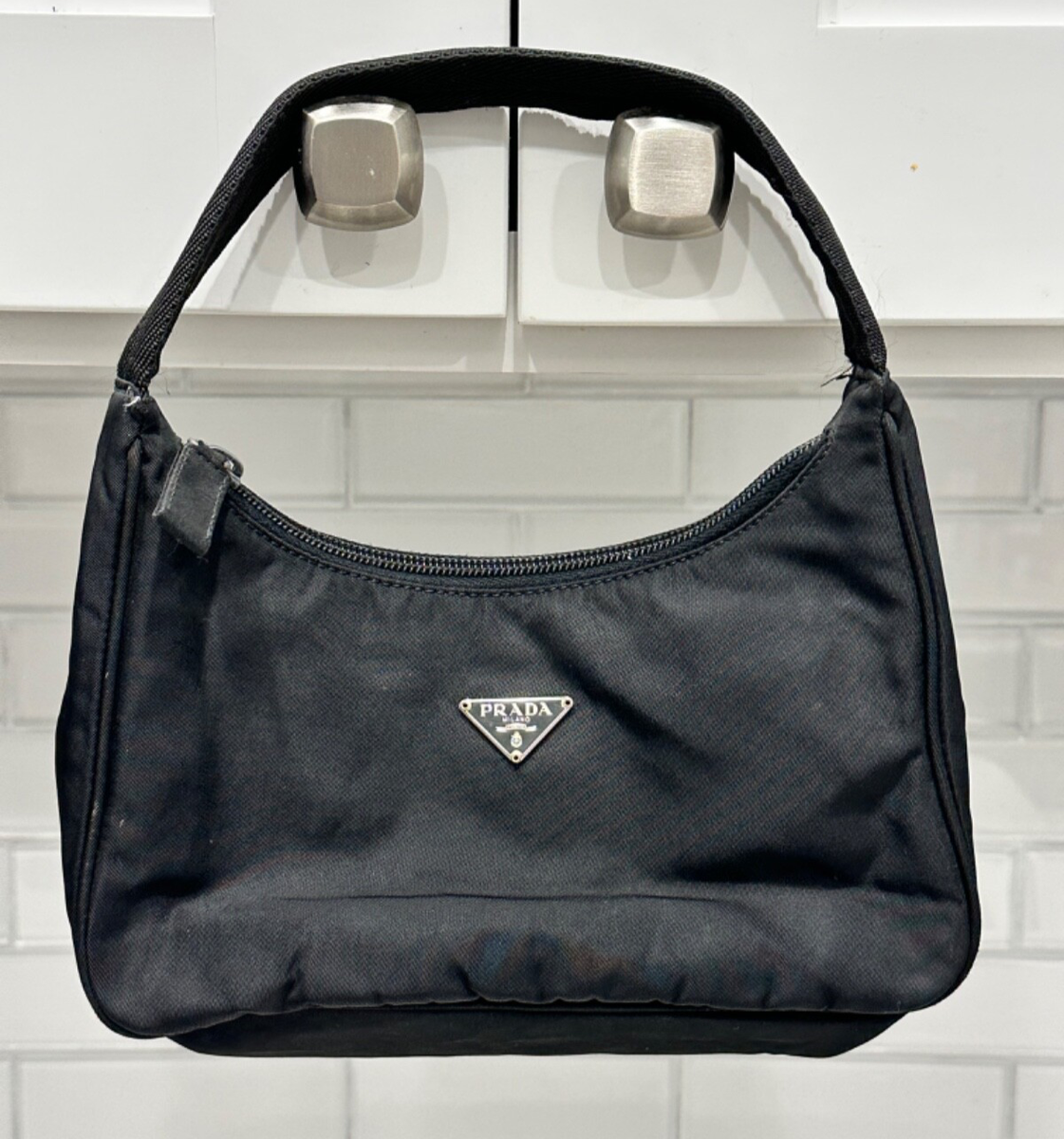 PRADA 2000 Shoulder Bag Mini Black Nylon | eBay