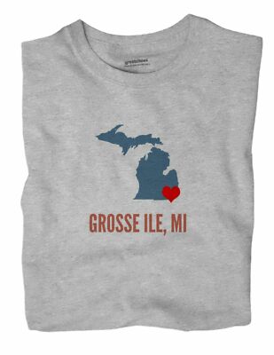 Grosse Ile Michigan MI T-Shirt HEART
