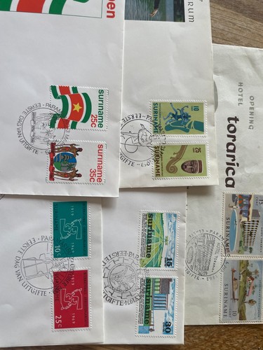 Suriname astounding FDC cover collection 158 all different many blocks etc !!! - Picture 9 of 24