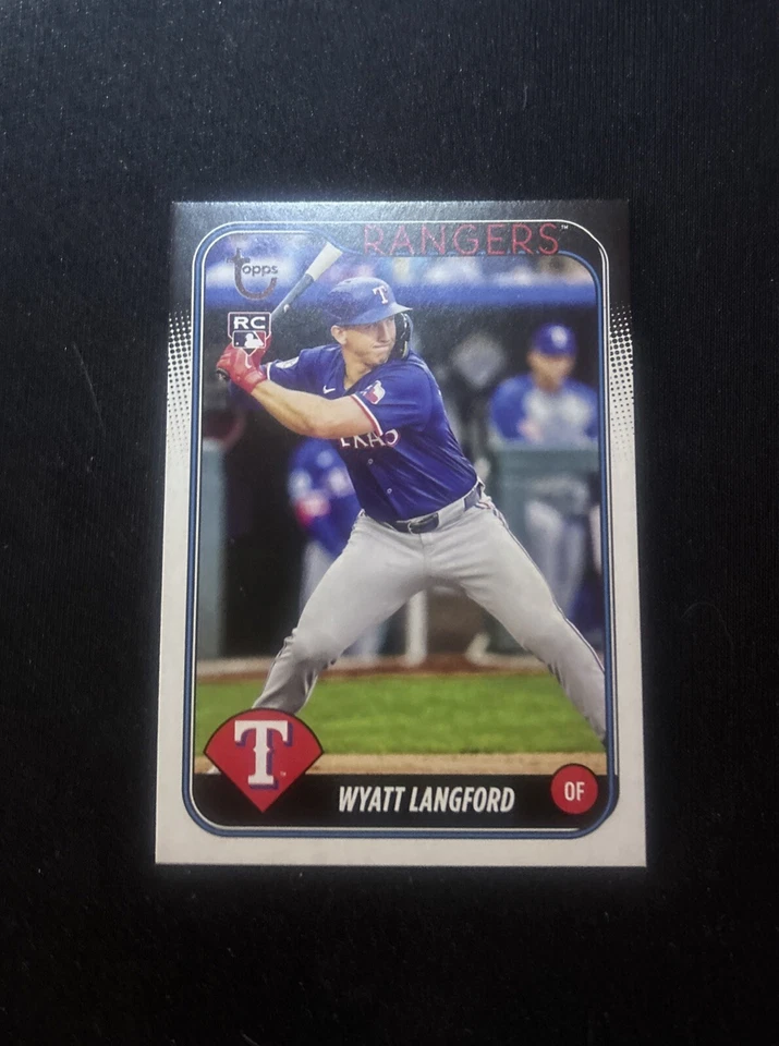 2024 Topps Update Wyatt Langford Vintage Stock  /99 RC Rookie #US151 Ranger - Image 2 of 4