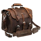 Men's Extra Large Saddle Leather Briefcase Messenger Laptop Handbag Backpack Bag