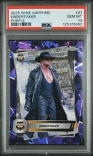 2025 WWE Topps Chrome Sapphire Undertaker #22 Purple 1/10 PSA 10