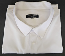 PRONTO UOMO Men Dress Shirt Size 5XL 22/22.5 White Long Sleeve