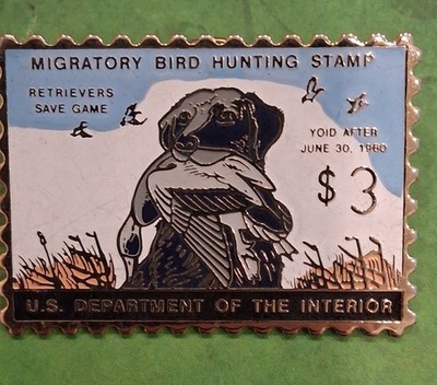 Migratory Bird Hunting Stamp Pin Void After June 30  1960