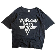 Vintage Van F*ckin Halen Parking Lot Black Tour Shirt XL