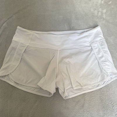 Lululemon Herren 4'' Kompressionsshorts weiß Größe W36-38 Fitnessstudio Training