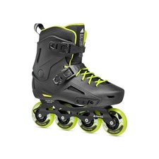 Rollerblade Lightning Men's Urban Inline Skate, Black and Lime Black/White 11