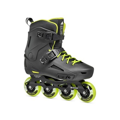 Rollerblade Lightning Men's Urban Inline Skate, Black and Lime Black/White 11