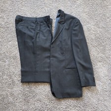 HUGO BOSS Einstein/Sigma Three Button Wool Suit Men's 42 L 34x32 Gray USA MADE