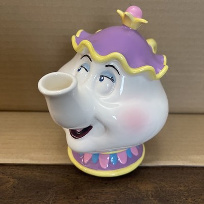 Beauty And The Beast Mrs Potts Coin Bank Ceramic Vintage Schmid