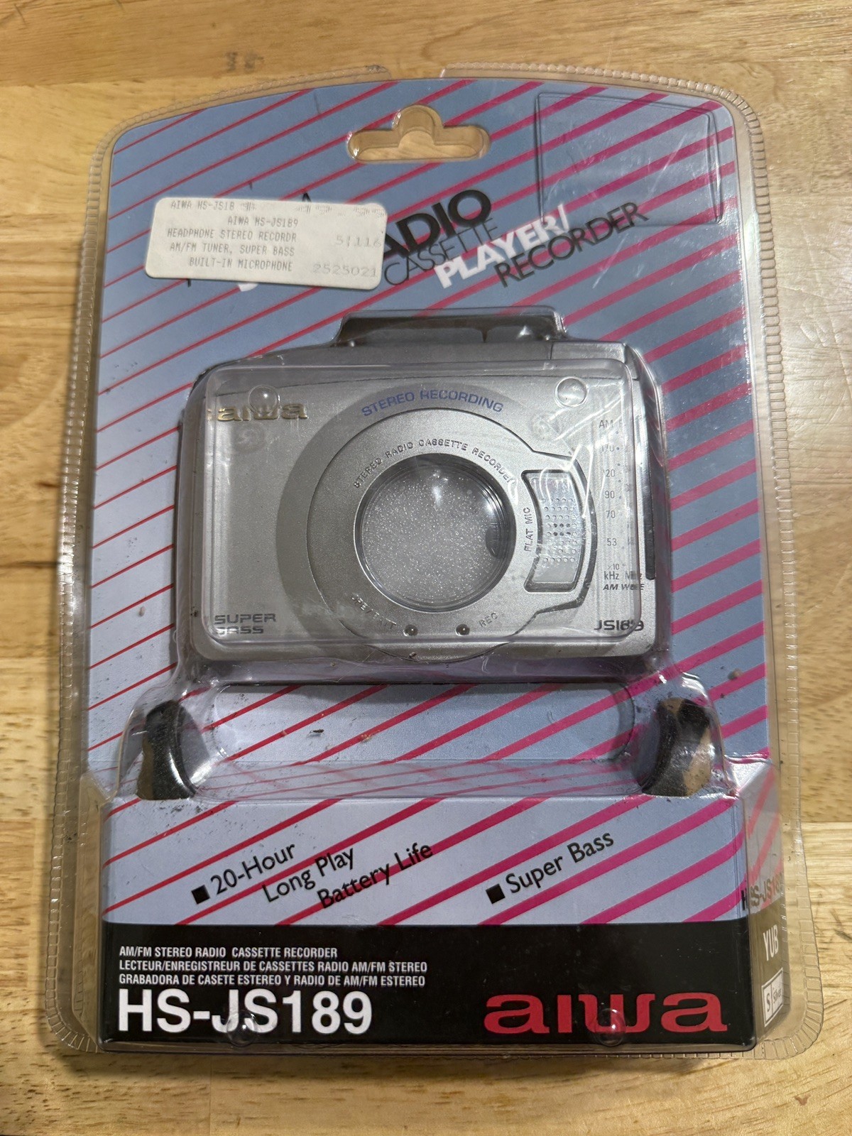 Vintage AIWA HS-JS189 AM/FM Stereo Radio Cassette Recorder N