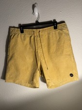 RVCA Men  s Mustard Corduroy Shorts Size XL