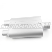 Us Ship 2.5 Center Inlet 2.5 Dual Outlet Exhaust Performance Muffler Silencer