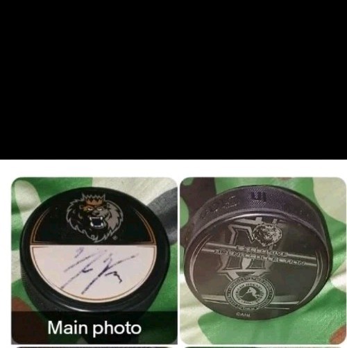 UNKNOWN SIGNATURE!? MANCHESTER MONARCHS AHL PUCK INGLASCO MADE IN SLOVAKIA 🇸🇰