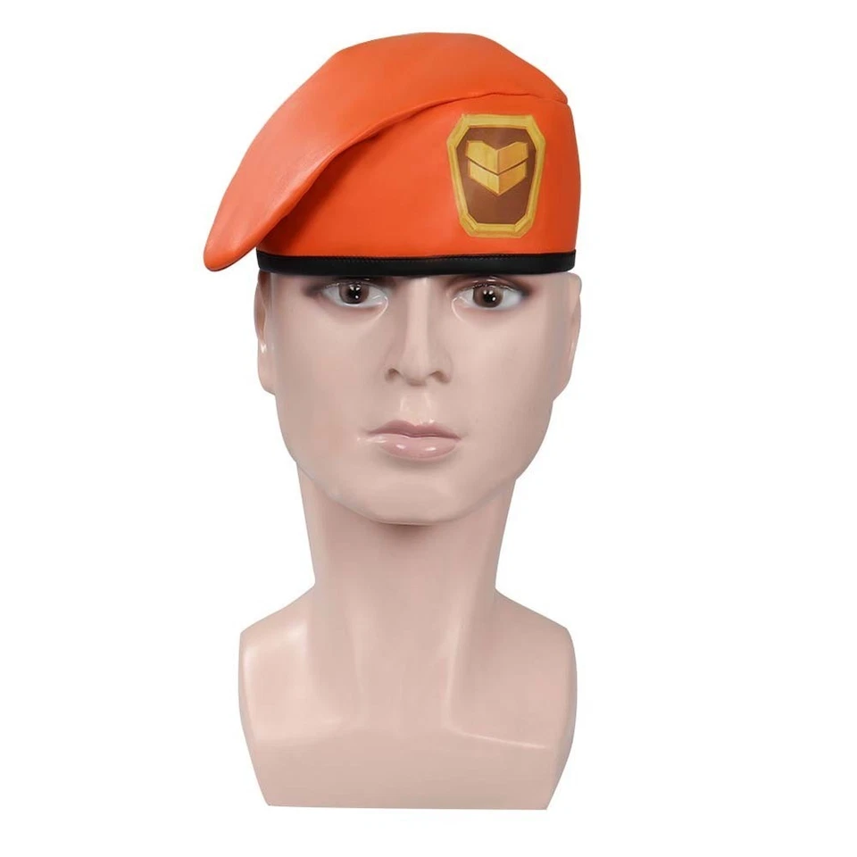 VALORANT Brimstone Orange Beret Cosplay Officer Hat Halloween Party Costume Prop - Image 2 of 4