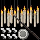 12PCS LED Flameless Taper Candles Lights Flickering Battery Operated Party Decor