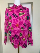 Scotch & Soda Maison Scotch Hawaiian Shirt Oversized | Pink | Women Small