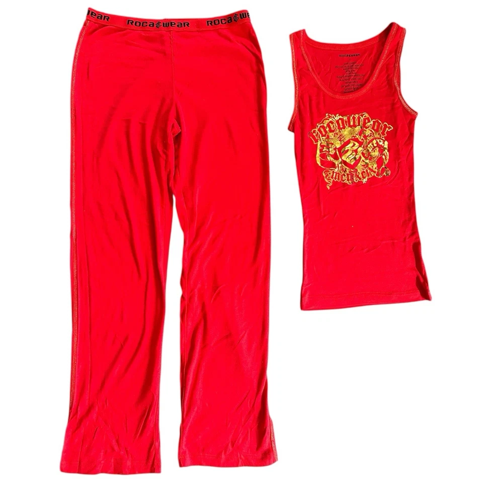 Rocawear! Top rojo vintage y bolígrafo para mujer! ¡Nuevo! ¡Algodón! Talla S ¡Hallazgo real! Foto 2 de 4