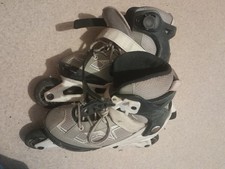Oxelo rollers en ligne (paire) gris blanc noir - Taille: 146cm 11 ANS 