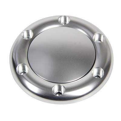 CJ Classics Horn Button With Exposed Bolts Satin Billet 6-Bolt