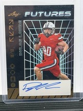 Leaf 2024 Futures Dylan Laube Gold Autograph Rookie Card 73/99. rookie card picture