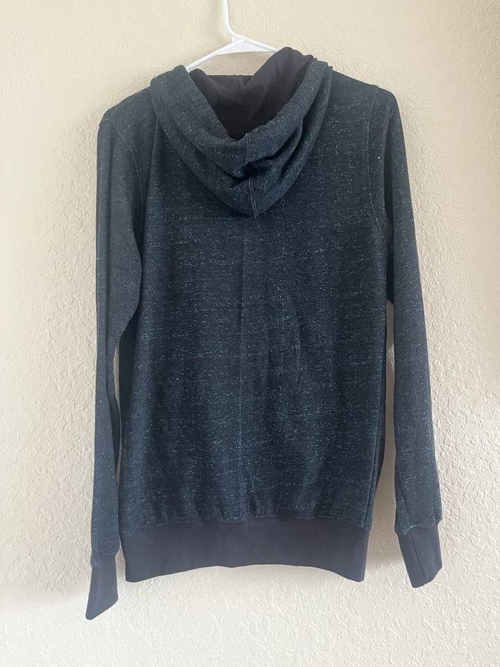 Sudadera con Capucha Dikotomy Premium Basics Para Hombre Cremallera Completa Verde Mármol Negro Suéter S Foto 3 de 4