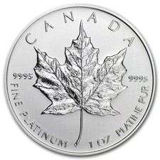 Platinum Canadian Maple Leaf *Random Date* - 1 oz 2110.00 per troy oz