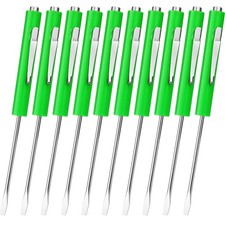 Honoson 10 Pieces Pocket Screwdriver Mini Tops and Clips Green 