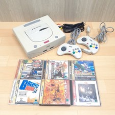 SEGA SATURN CONSOLE Japan White Bundle with 2...