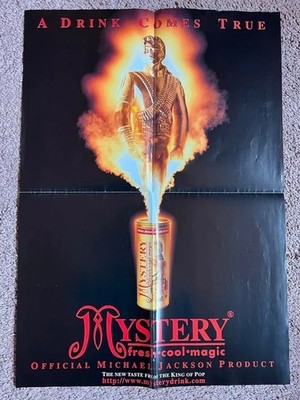 Michael Jackson poster Mystery drink RARE size A2 PROMO