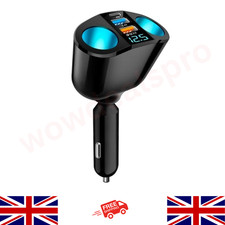 Car Cigarette Lighter Socket Adapter Dual USB Double Plug Charger Splitter 12V