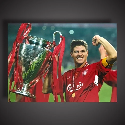 Hand Signed Steven Gerrard Photograph Liverpool  £75