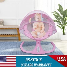 Electric Baby Bouncer Seat Swing Cradle Rocker Chair Music Infant Newborn Remote