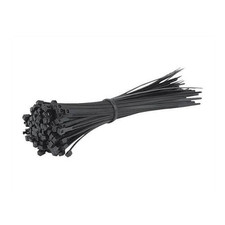 Self-Locking Black Nylon Cable Ties 12 in 50 lb Tensile Strength 100 Pack