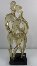 ALVA 1970 Zavel Silber Adam and Eve Lucite Sculpture