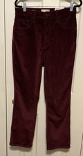 Universal Thread Burgundy Corduroy Super Stretch Ankle Bootcut Pants Size 8 NWT