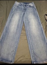 NWT Boutique High Waisted Wide Leg Jeans Women's Size Medium Blue Denim BrandNew