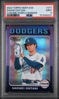 2024 Topps Heritage - Shohei Ohtani #371 Chrome Purple Refractor PSA 9