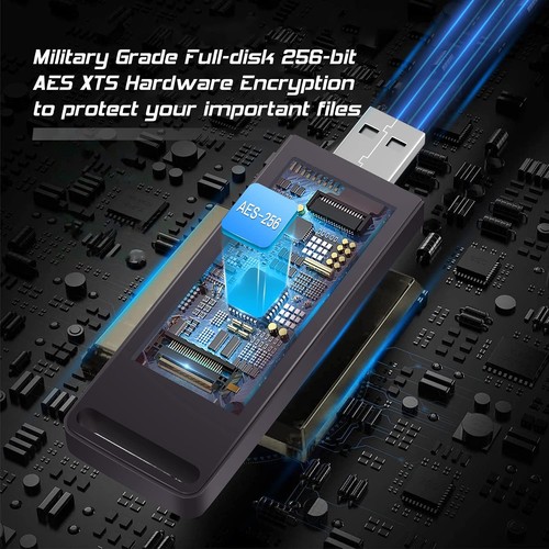 Usb Encrypted Box INNÔPlus Secure Flash Drive 256-bit,64GB Encrypted USB Drive Gray | eBay