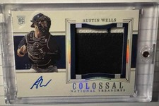 2024 Panini National Treasures Austin Wells Colossal Materials Auto Holo #/25