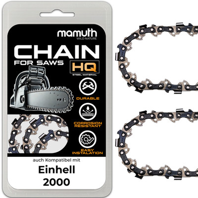 2x Sägekette Kettensäge 40cm 1,1mm 3,8'' 57TG für Einhell 2000