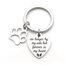 IDLAN Pet Memorial Gift No Longer by My Side But Forever in My Heart Stainles...