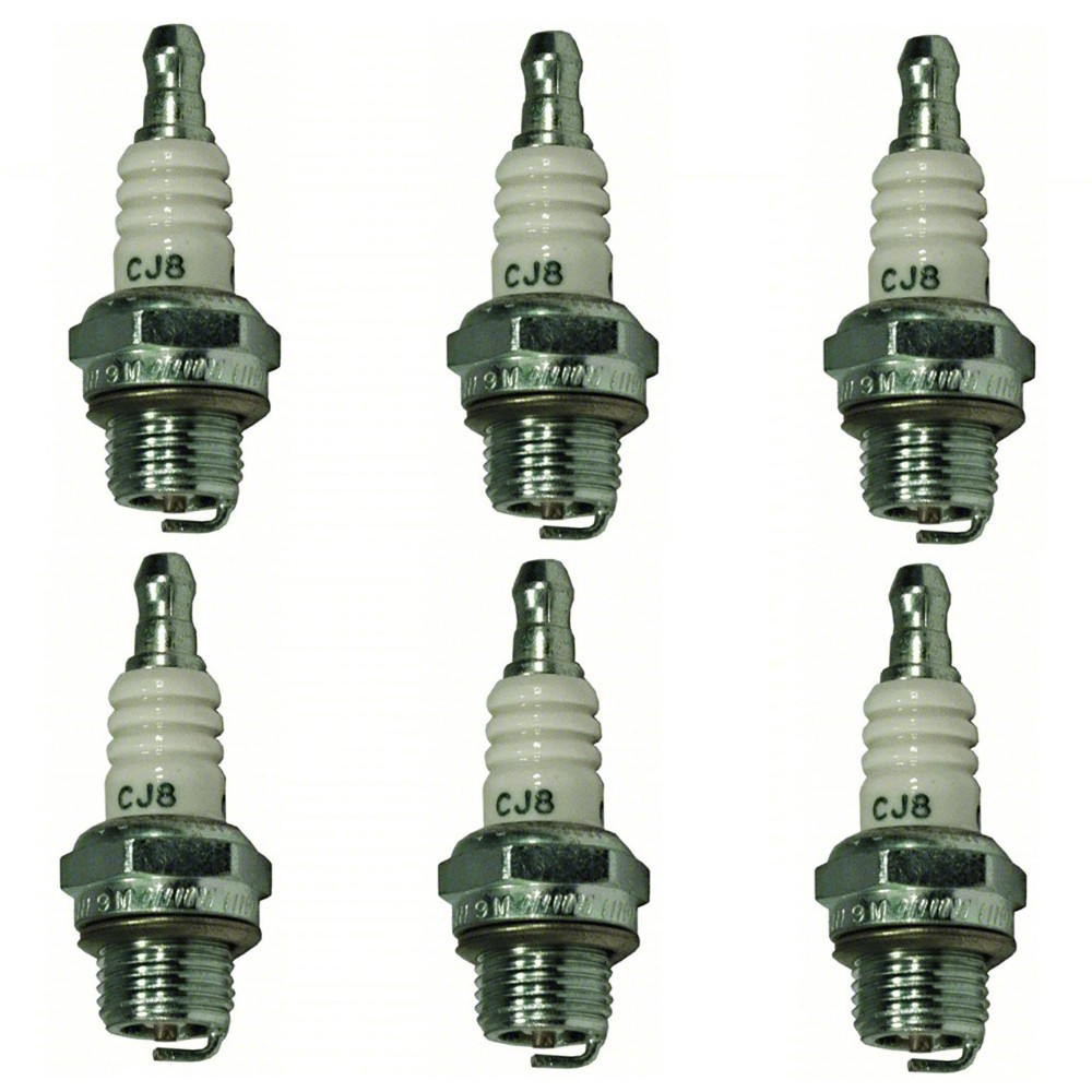 Six 6 Spark Plugs Fits Champion CJ8 Fits Denso W20MU Fits Auto-Lite 255 1295