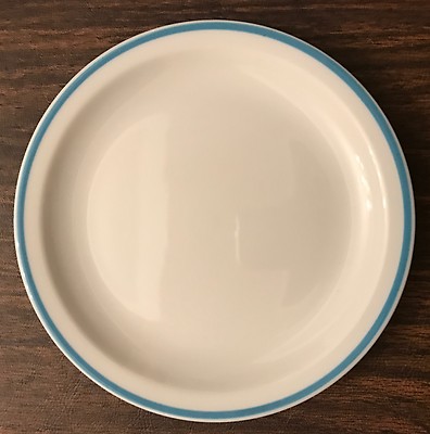 Jackson China Set Of 12 BLUE RIM 6 1/2'' Bread and Butter Plates - Discontinued!