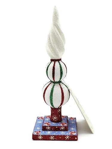 Patricia Breen Ultra Mini Finial Noel Natale Canna di Caramelle Albero Top con Supporto - Foto 3 di 8
