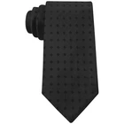 CALVIN KLEIN Black Mirror Squares Geometric Silk Slim Tie