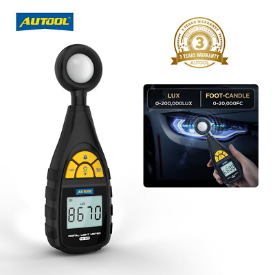 Digital Light Meter Handheld Illuminance Meter Luxmeter 0-200000LUX Photometer